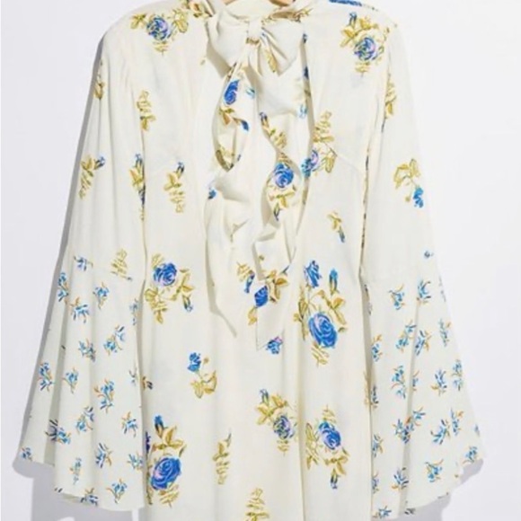 Free People Cream Tate Floral Backless Dress- NWT - Picture 3 of 8